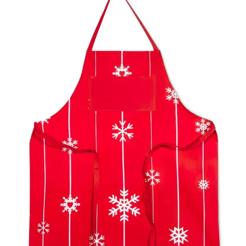 Новорічний фартух зі сніжинками