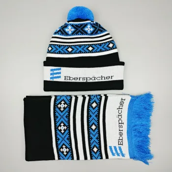 В'язаний шарф та шапка з логотипом