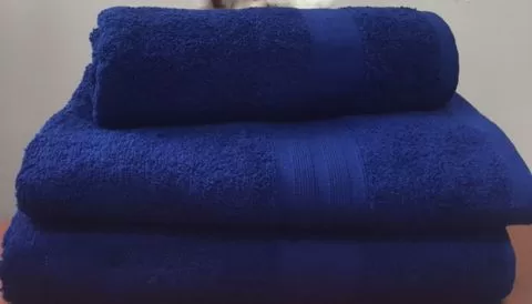 Махровий рушник темно-синій колір