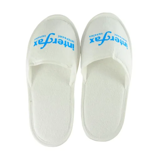 Махрові тапочки з логотипом