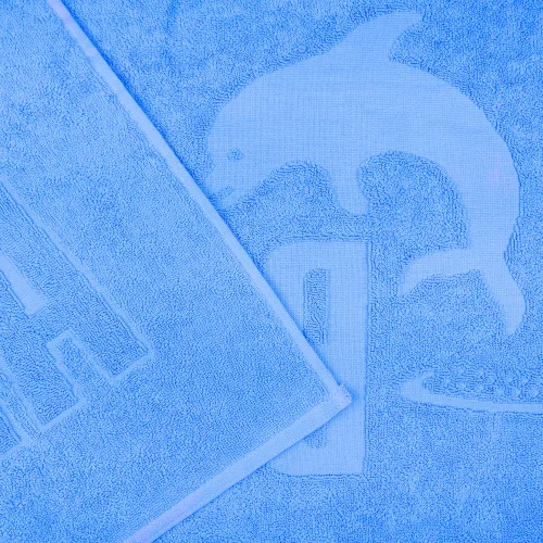 Нанесення логотипа ВОЛНА на махровий рушник виконано рельєфним способом.