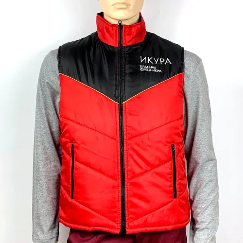 Утеплений жилет з вишивкою логотипа