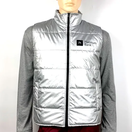 Утеплений жилет №1 з логотипом Platinum bank