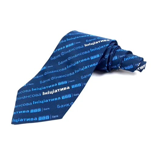 Галстук с логотипом Банк Финансовая Инициатива